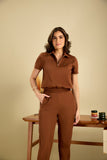 Scrub feminino Patrícia cor chocolate - foto 3