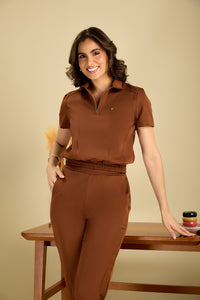Scrub feminino Patricia - Chocolate