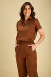 Scrub feminino Patrícia cor chocolate - foto 5
