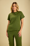 Scrub feminino Layra cor verde militar - foto 3