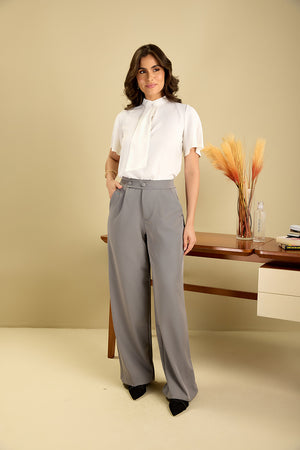 Calça feminina Marcela  - Cinza