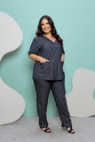 Scrub feminino Lídia cor jeans preto - foto 10