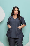 Scrub feminino Lídia cor jeans preto - foto 11
