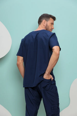 Scrub Masculino João - Azul Marinho