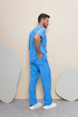 Scrub Masculino João - Azul Farda