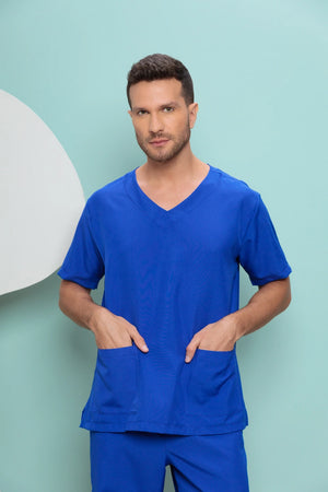 Scrub Masculino Bruno - Azul Bic