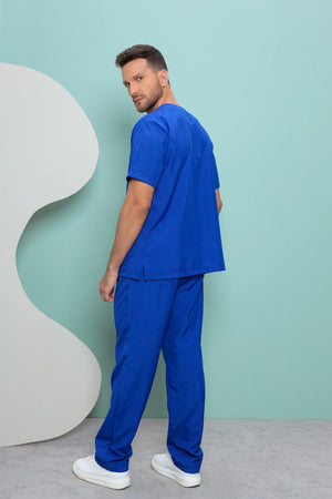 Scrub Masculino Bruno - Azul Bic