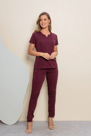 Scrub Feminino Maria - Vinho