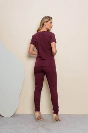 Scrub Feminino Maria - Vinho
