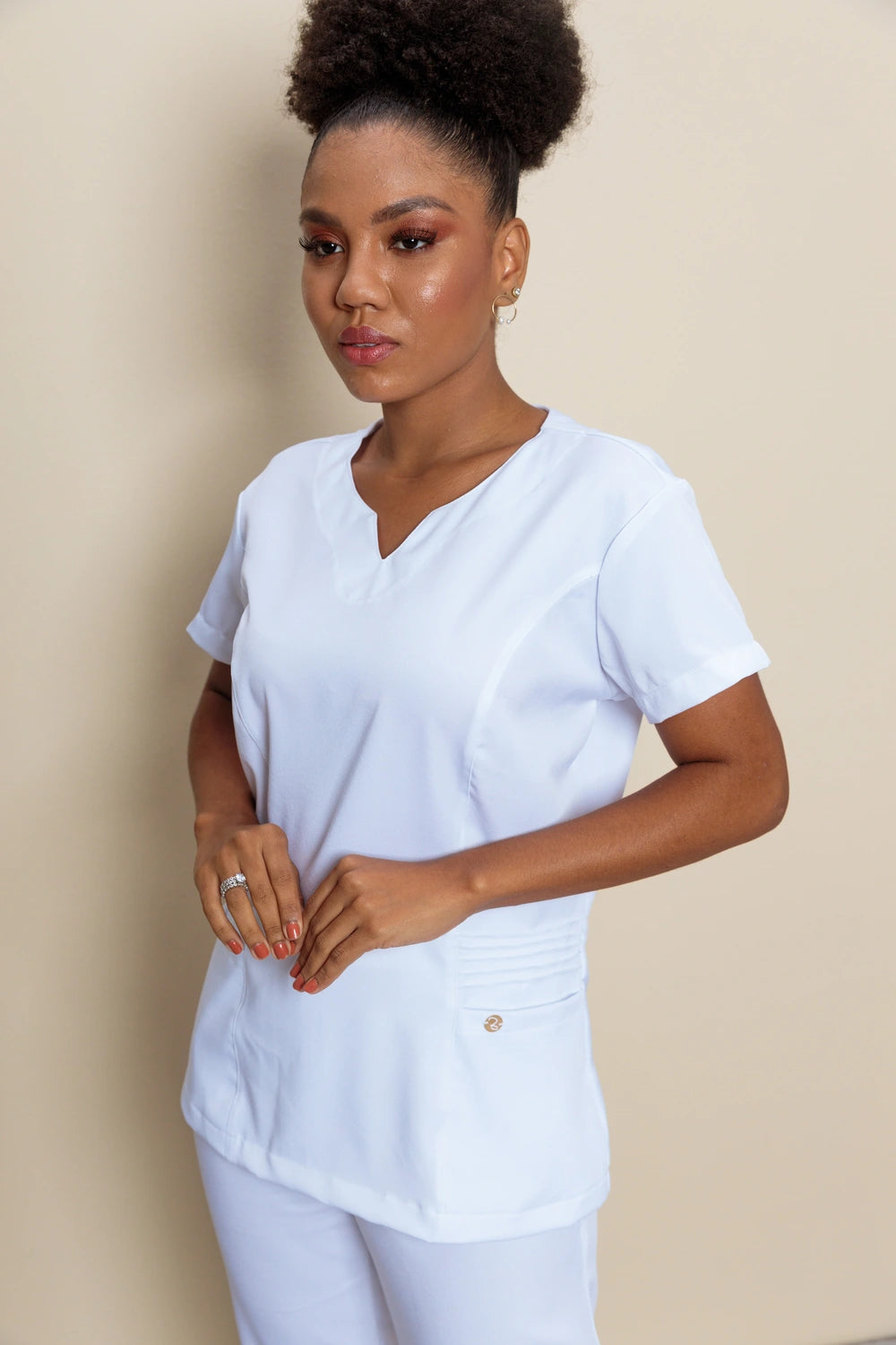 Scrub feminino Maria cor branco - foto 2