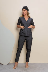 Scrub Feminino Lídia - Jeans Preto