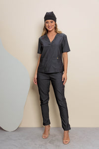 Scrub Feminino Lídia - Jeans Preto