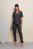 Scrub feminino Lídia cor jeans preto - foto 2