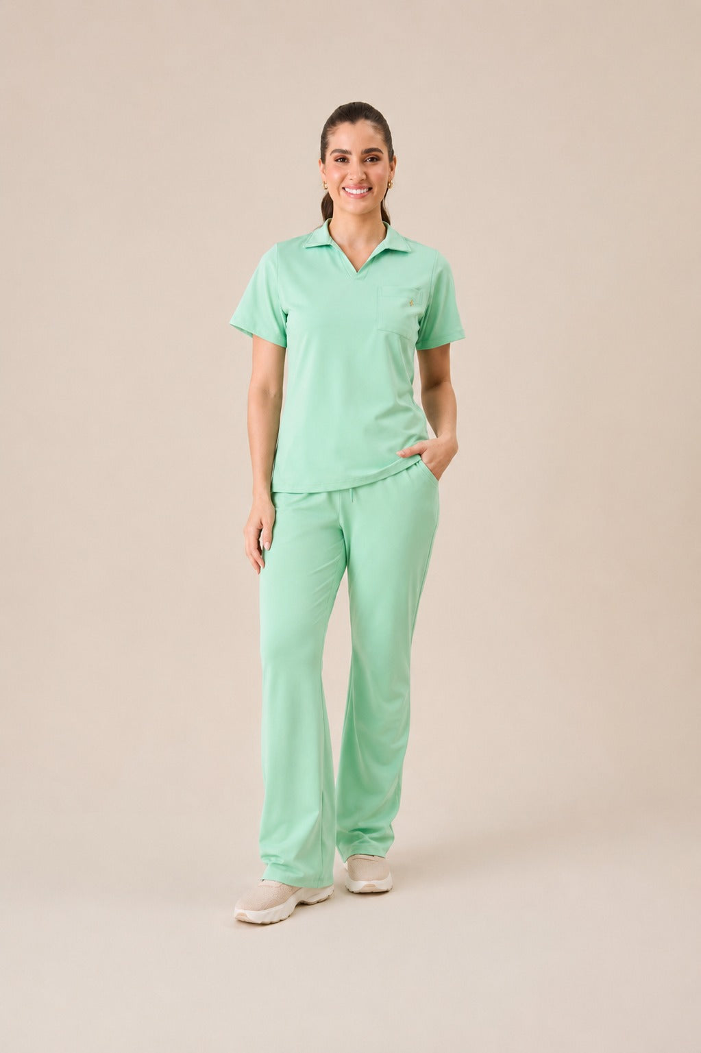 Scrub feminino Anastácia cor verde claro - foto 1