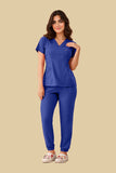 Scrub feminino Clara cor azul bic - foto 4