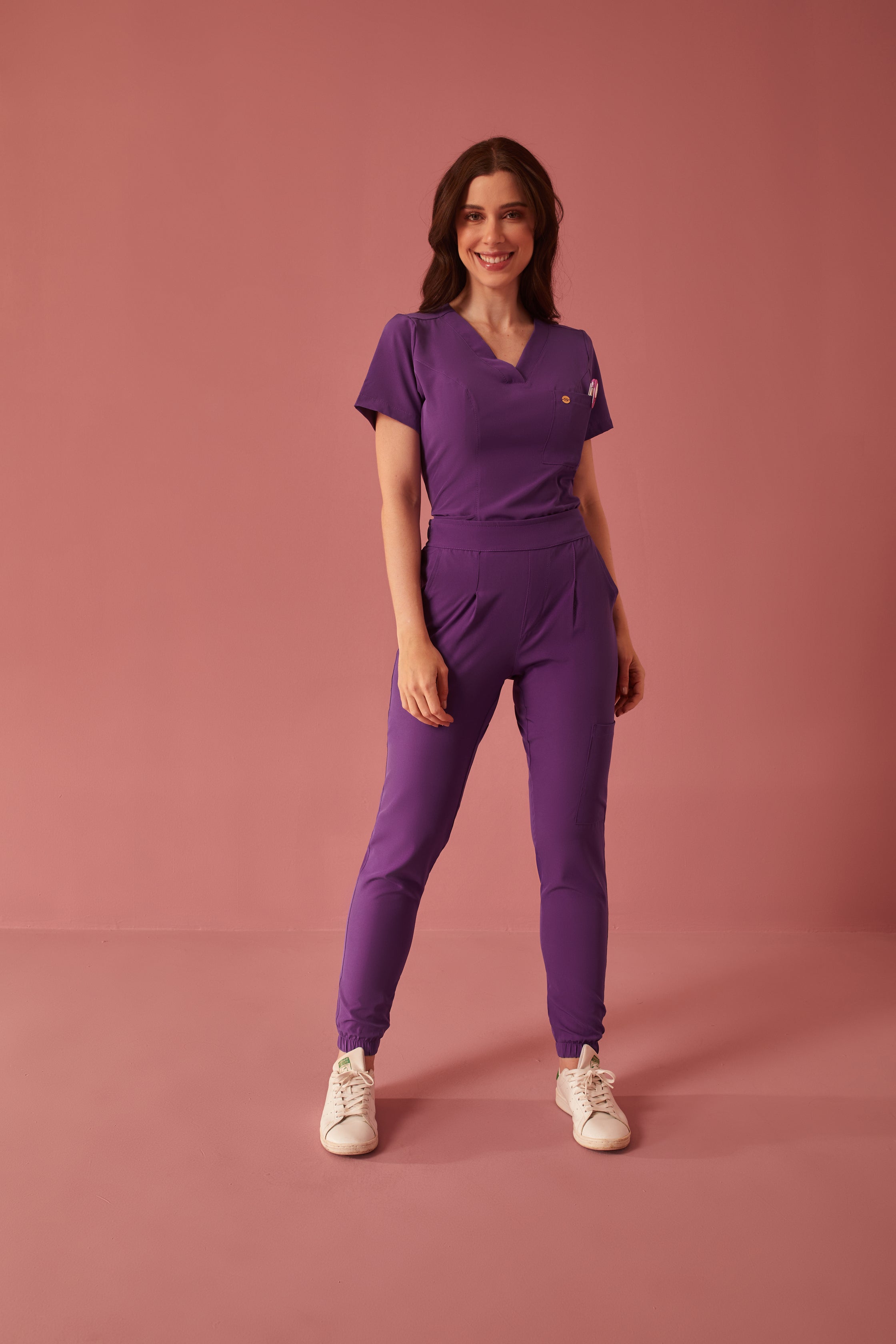 Scrub feminino Clara cor uva - foto 4