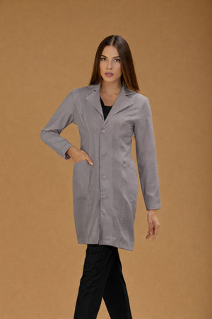 Jaleco Feminino Denise - Cinza Titanio