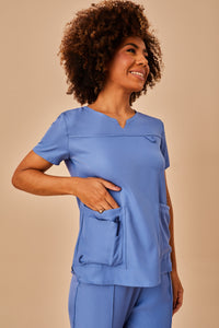 Scrub Feminino Fabiana - Azul Farda